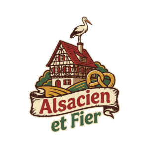 T-shirt alsacien et fier : cigogne vintage et amour de l'Alsace