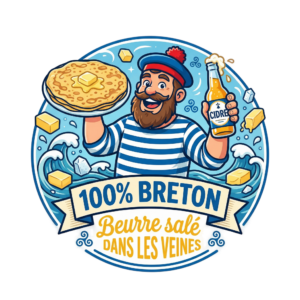 T-shirt breton humour 100% beurre salé dans les veines