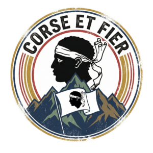 T-shirt corse et fier style vintage - drapeau tête de maure