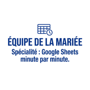 T-shirt EVJF Équipe de la Mariée - Spécialiste Google Sheets