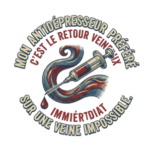 T-shirt Infirmier Humour - Retour Veineux Immédiat - Style Rétro