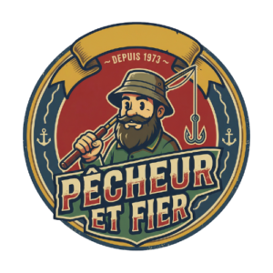 T-shirt Pêcheur et Fier - Style Vintage Retro Badge & Humour