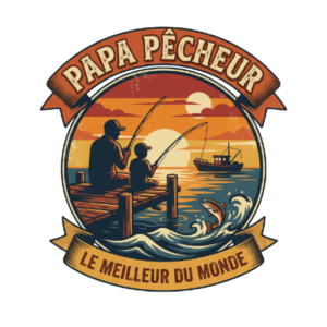 T-shirt Papa Pêcheur Le Meilleur du Monde - Style Rétro Vintage