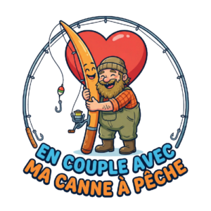 T-shirt Pêche Humour - En Couple Avec Ma Canne à Pêche