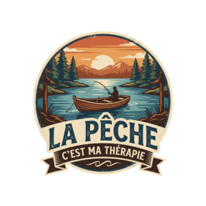 T-shirt Pêche "La Pêche C'est Ma Thérapie" - Style Zen Vintage