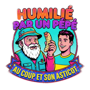 T-shirt pêche humour : Humilié par un pépé au coup