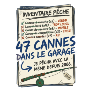 T-shirt pêche humour collectionneur de cannes - 47 cannes