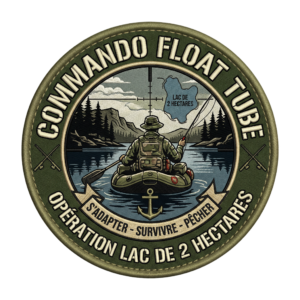 T-shirt peche float tube humour commando