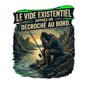 T-shirt pêche humour : le vide existentiel après un décroché