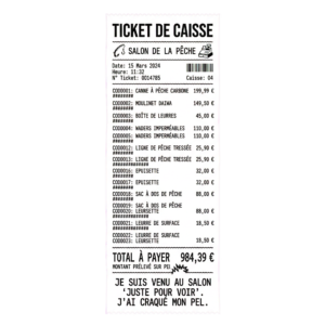 T-shirt humour pêche salon craquage PEL