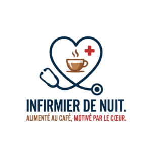 T-shirt Infirmier de Nuit - Café et Vocation | Design Minimaliste